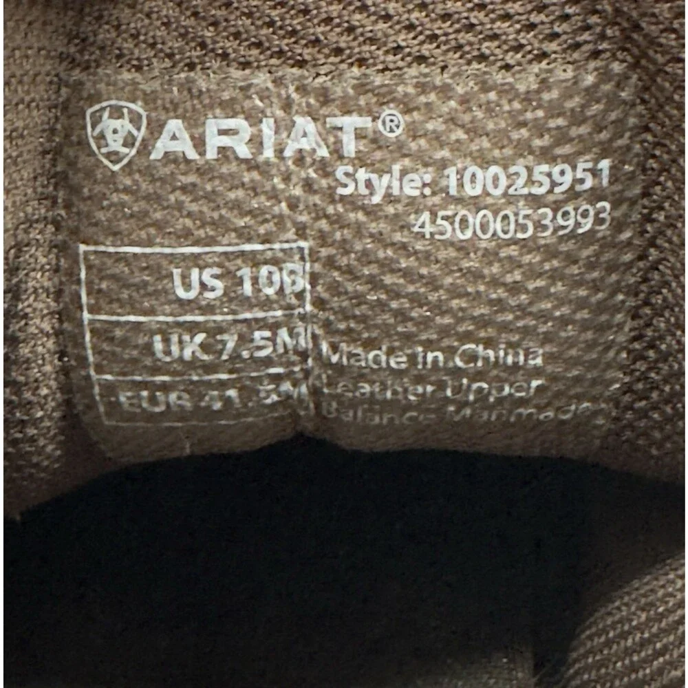 Ariat Spitfire Chukka Boots Women's 10B Brown Bomber Leather Lace Up Desert Shoe